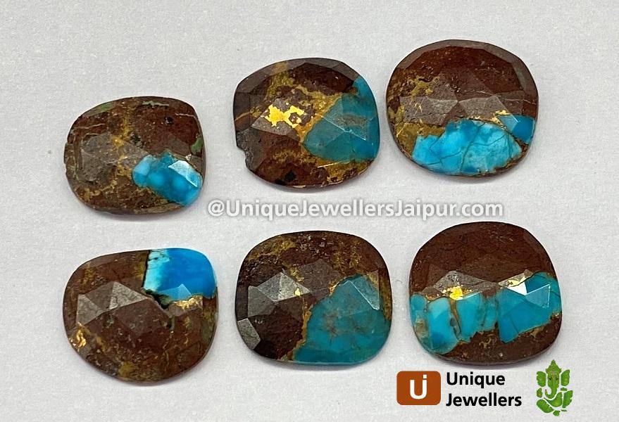 Copper Lava Mohave Turquoise Rose Cut Slices